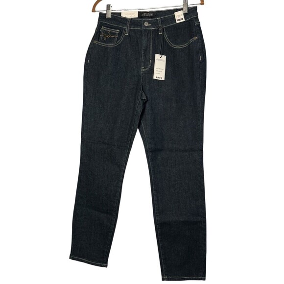 Judy Blue Jeans Women 28 Blue Mom Jean Tapered High Rise Dark Wash Denim NWT - Picture 1 of 16